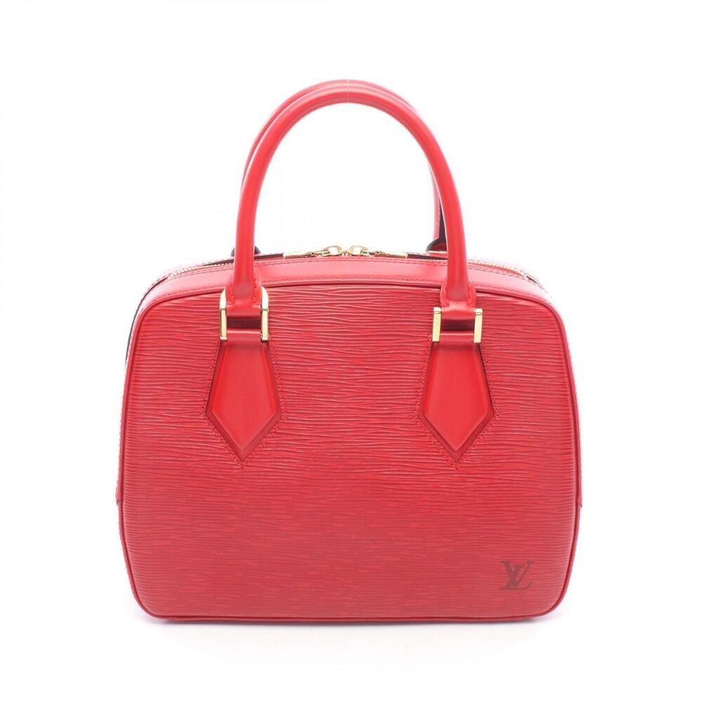 Louis Vuitton Sablon Handbag Leather Epi Red